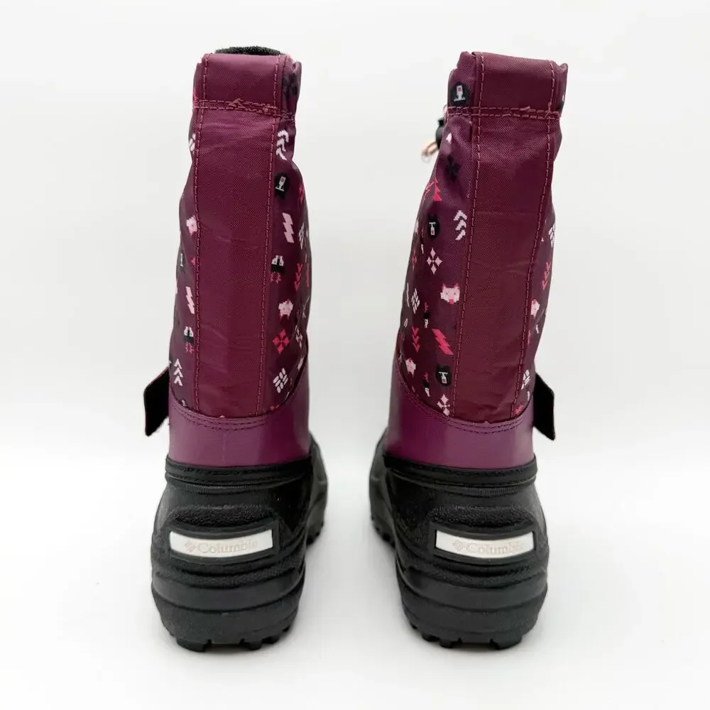 Columbia Girls Powderbug Forty Winter Boots US 9 Purple Waterproof Insulated NIB